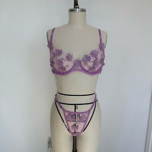 Lavender lace lingerie